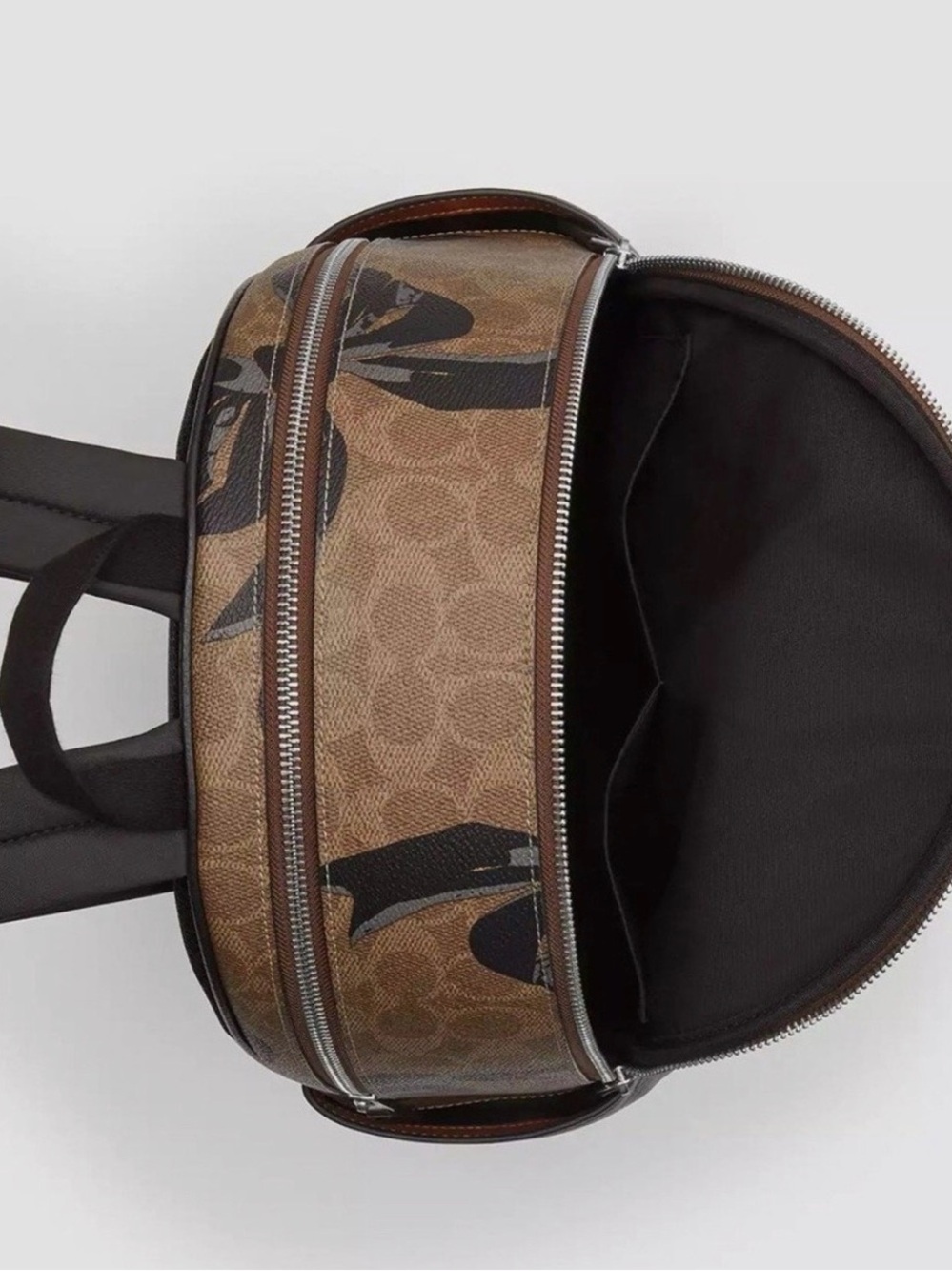 Coach Court Backpack In Signature Canvas With Bow Print - Picture 3 of 10